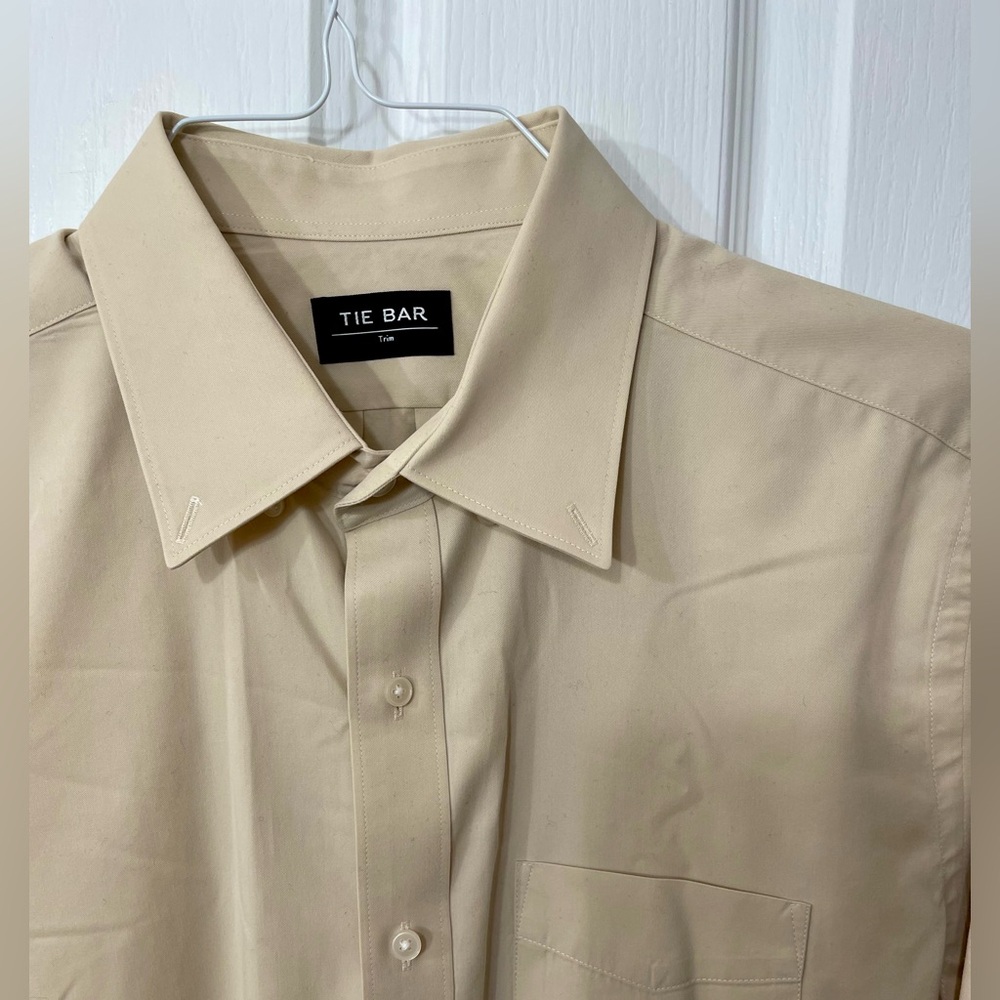 The Tie Bar Beige Dress Shirt - Picture 5 of 7